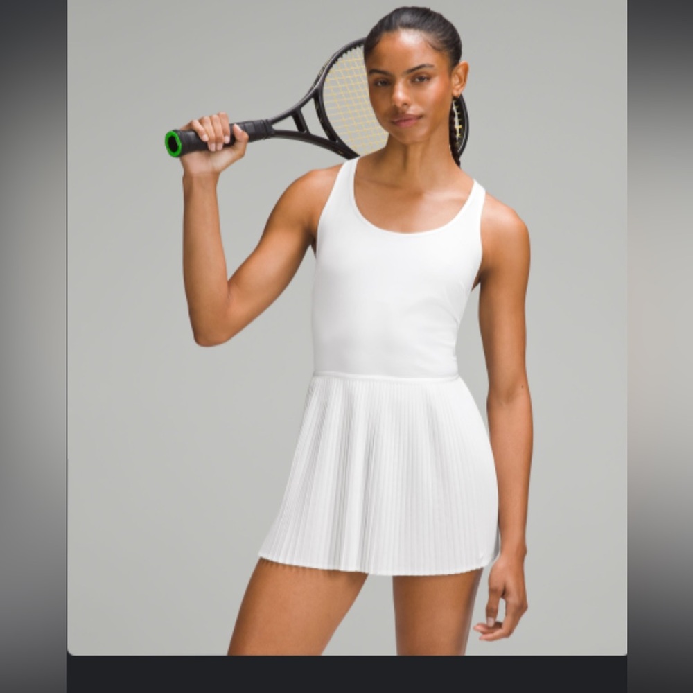 Scoop Neck Pleated Tennis Dress